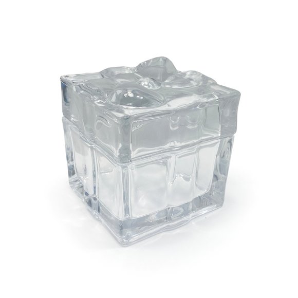 Other - Crystal Gift Jewelry Box with Ribbon & Bow Lid